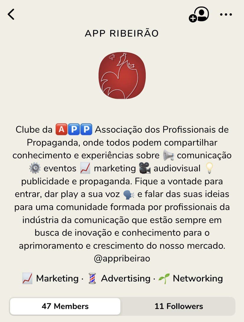 APP Ribeirão estreia no Clubhouse