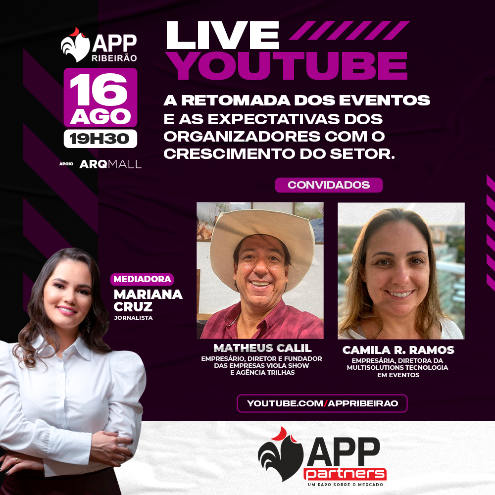 APP Ribeirão promove live sobre a retomada de eventos 